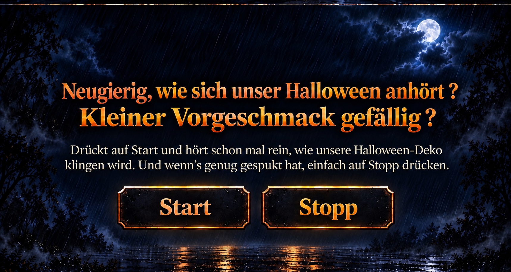 Halloween-Sound: Start und Stopp